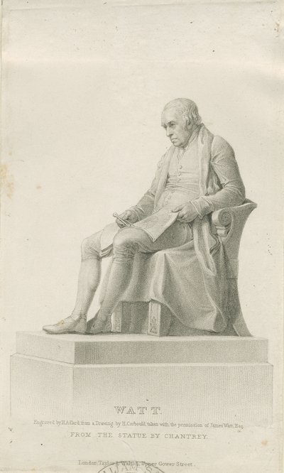 Handsworth - Monument of James Watt: stipple gravering, og [?19. århundrede] (tryk) af Henry Adlard