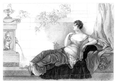 Mary Robinson 1757-1800, engelsk digter og romanforfatter, 1830. af Henry Adlard