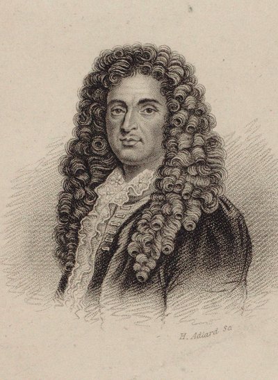 Portræt af komponisten Jean-Baptiste Lully 1632-1687. af Henry Adlard
