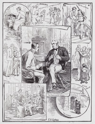 The Domestic Circle (gravering) af Henry Alexander (after) Ogden