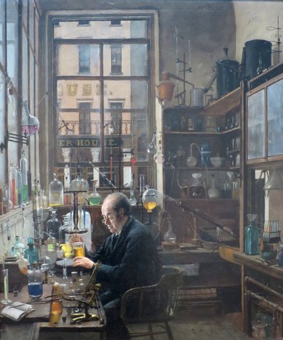 I laboratoriet af Henry Alexander, ca. 1885-87 af Henry Alexander