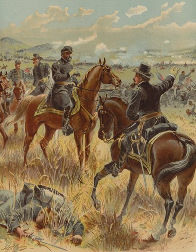 General Meade i slaget ved Gettysburg, Pennsylvania, amerikansk borgerkrig, 2. juli 1863 af Henry Alexander Ogden