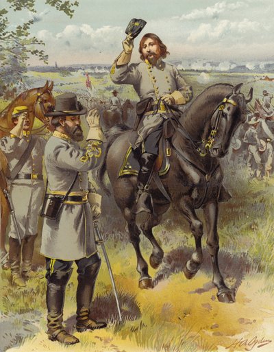 General Pickett tager imod ordren om at oplade fra General Longstreet, Gettysburg; 3 juli 1863 af Henry Alexander Ogden