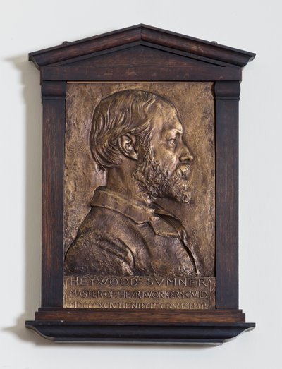 Plakett med Heywood Sumner, designer af Henry Alfred Pegram