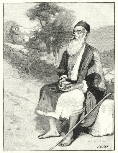 En blind tigger nær Jerusalem (litho) af Henry Andrew Harper
