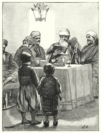 En moderne jøders påske (litho) af Henry Andrew Harper