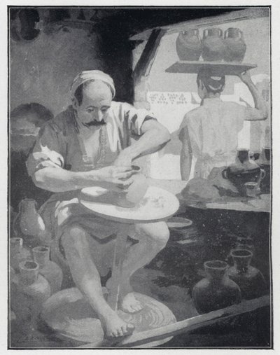 En østlig keramiker (litho) af Henry Andrew Harper