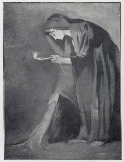 En østlig kvinde søger en tabt mønt (litho) af Henry Andrew Harper