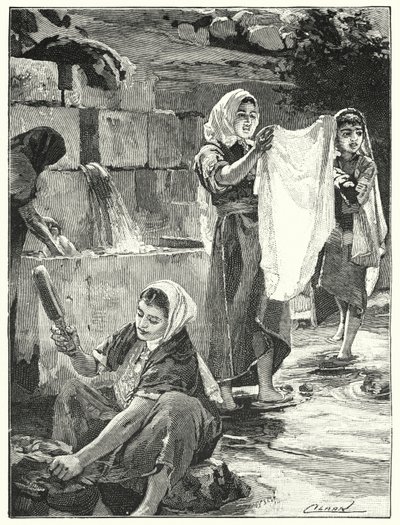 Springvand ved Lifta i Samaria (litho) af Henry Andrew Harper