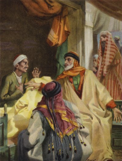 I basarerne i Damaskus (farve litho) af Henry Andrew Harper