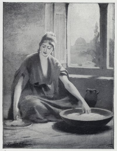 Sætte surdej i mel (litho) af Henry Andrew Harper