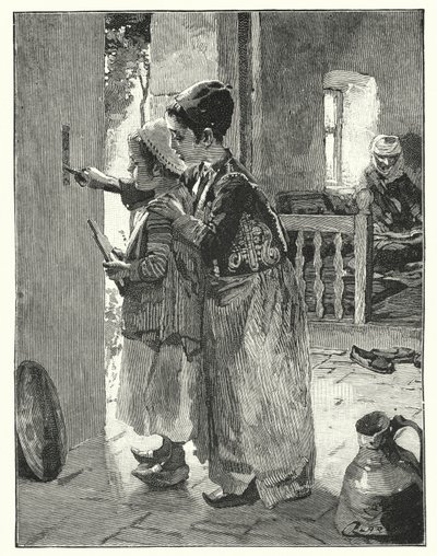 Vedtægter og love på dørstolpen til jødens hus (litho) af Henry Andrew Harper