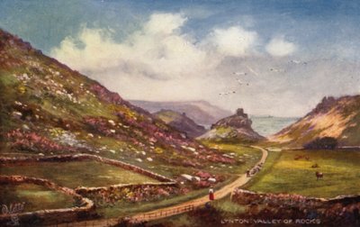 The Valley of Rocks (farvelitografi) af Henry B. (after) Wimbush