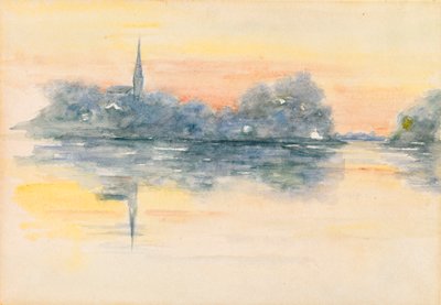 Kirke og sø af Henry Bacon