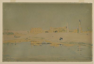 Ruinerne af Luxor (wc på papir) af Henry Bacon