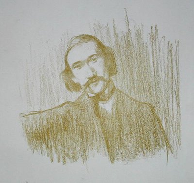 Andre Gide (1861-1942) 1901 (litho) af Henry Bataille