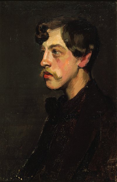Portræt af digteren Camille Mauclair 1872-1945, ca. 1895. af Henry Bataille