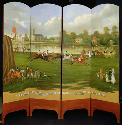 Starten på kapløbet om Clarence Gold Cup i Hampton, onsdag den 21. juni 1815 af Henry Bernard Chalon