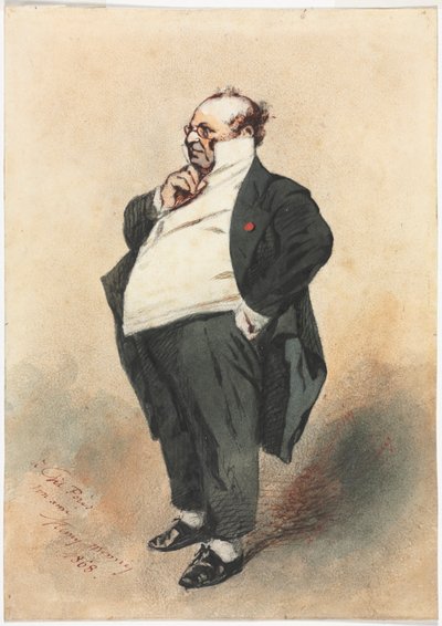 Joseph Prudhomme stående, 1868. af Henry Bonaventure Monnier