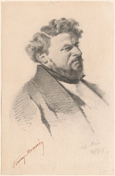 Portræt af en mand af Henry Bonaventure Monnier