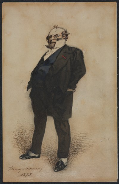 Selvportræt i rollen som M. Prudhomme, 1873. af Henry Bonaventure Monnier