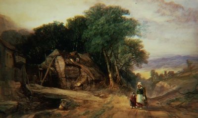 On the Borders of Dartmoor, ca. 1840 (akvarel på papir) af Henry Bright