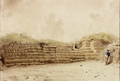 Housesteads, ca. 1848 (blyant og akvarel på papir) af Henry Burdon Richardson