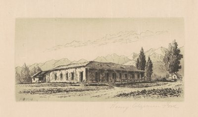 Aguirre House Santa Barbara, ca. 1880. af Henry Chapman Ford