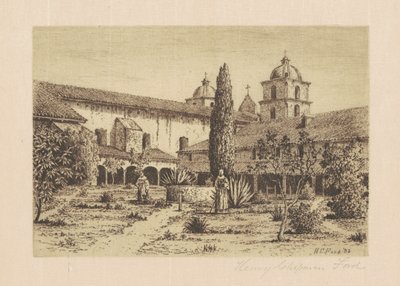 Have, Mission Santa Barbara, 1888. af Henry Chapman Ford