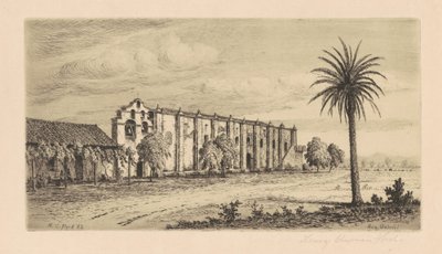 Mission San Gabriel Arcangel af Henry Chapman Ford