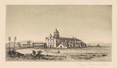 Mission San Luis Rey de Francia, 1883. af Henry Chapman Ford