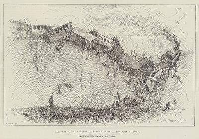 Ulykke med kejseren af Ruslands tog på Azov-jernbanen af Henry Charles Seppings Wright