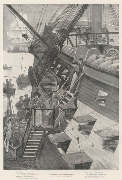 Jul på en tredækker af Henry Charles Seppings Wright