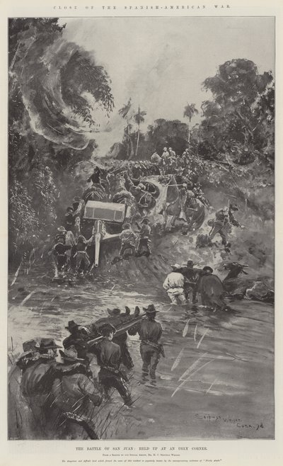 Afslutningen på den spansk-amerikanske krig, slaget ved San Juan, holdt op i et grimt hjørne af Henry Charles Seppings Wright