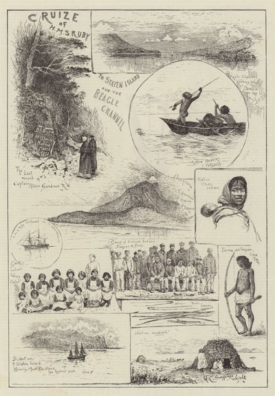 Krydstogt med HMS Ruby til Staten Island og Beaglekanalen af Henry Charles Seppings Wright