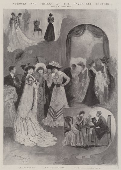 Frocks and Frills, på Haymarket Theatre af Henry Charles Seppings Wright