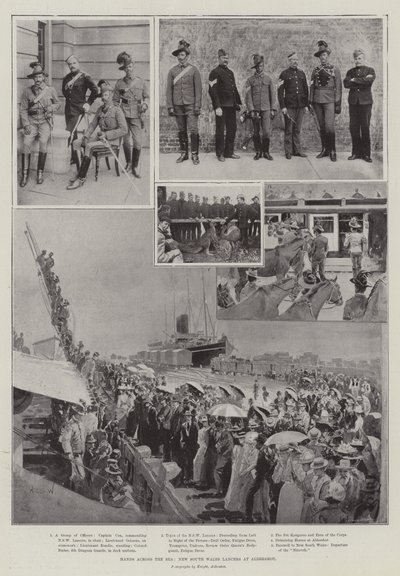 Hænder over havet, New South Wales Lancers ved Aldershot af Henry Charles Seppings Wright