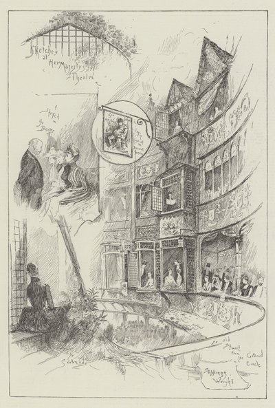 Sketcher på Hendes Majestæts Teater af Henry Charles Seppings Wright