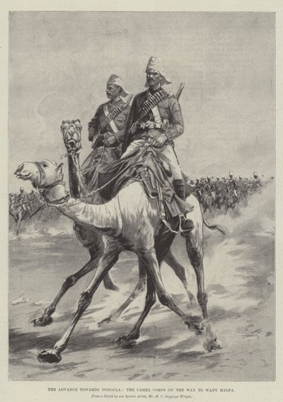 Fremrykningen mod Dongola, Kamelkorpset på vej til Wady Halfa af Henry Charles Seppings Wright