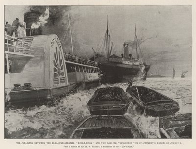 Kollisionen mellem Pleasure-Steamer Koh-i-Noor og Collier Huguenot i St Clement