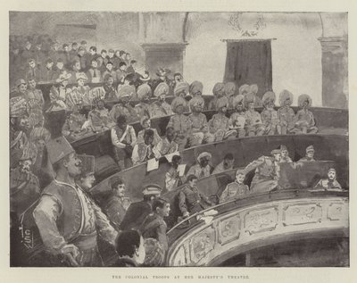 Kolonitropperne ved Hendes Majestæts Teater af Henry Charles Seppings Wright