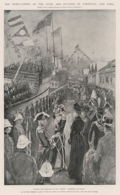 Hertugen og hertuginden af Cornwall og Yorks hjemkomst af Henry Charles Seppings Wright