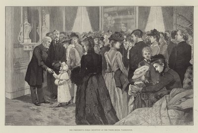 Præsidentens offentlige reception i Det Hvide Hus, Washington af Henry Charles Seppings Wright