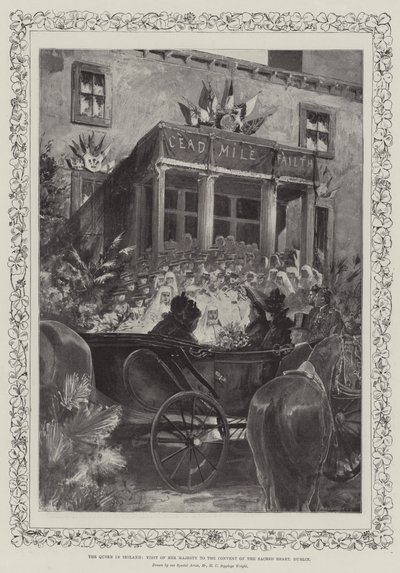 Dronningen i Irland, Hendes Majestæts besøg i det hellige hjertekloster, Dublin af Henry Charles Seppings Wright