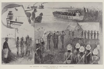 Situationen ved Fashoda, hændelsen af Cedars Landing af Henry Charles Seppings Wright