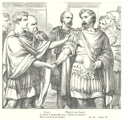 Antonius og Kleopatra (kobberstik) af Henry Courtney (after) Selous