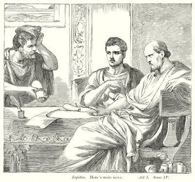 Antonius og Kleopatra (kobberstik) af Henry Courtney (after) Selous
