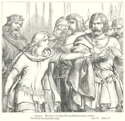 Cymbeline (kobberstik) af Henry Courtney (after) Selous