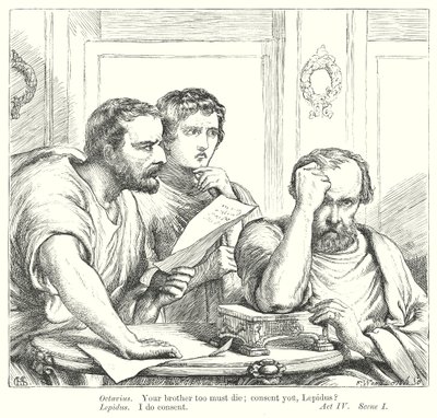 Julius Cæsar (kobberstik) af Henry Courtney (after) Selous