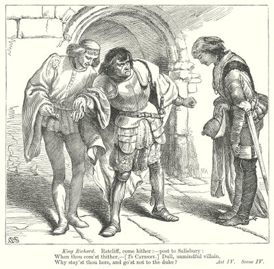 Kong Richard III (kobberstik) af Henry Courtney (after) Selous